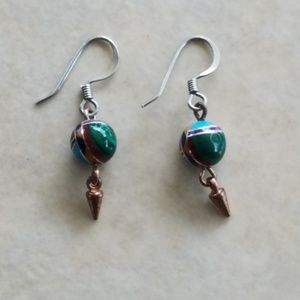 Multi colored dangle earrings